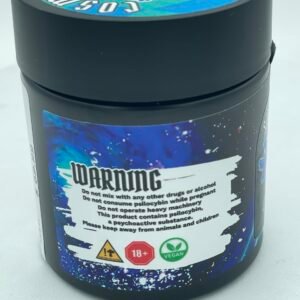 Cosmic Caps Magic Mushroom Capsules – Albino Golden Halo - back image